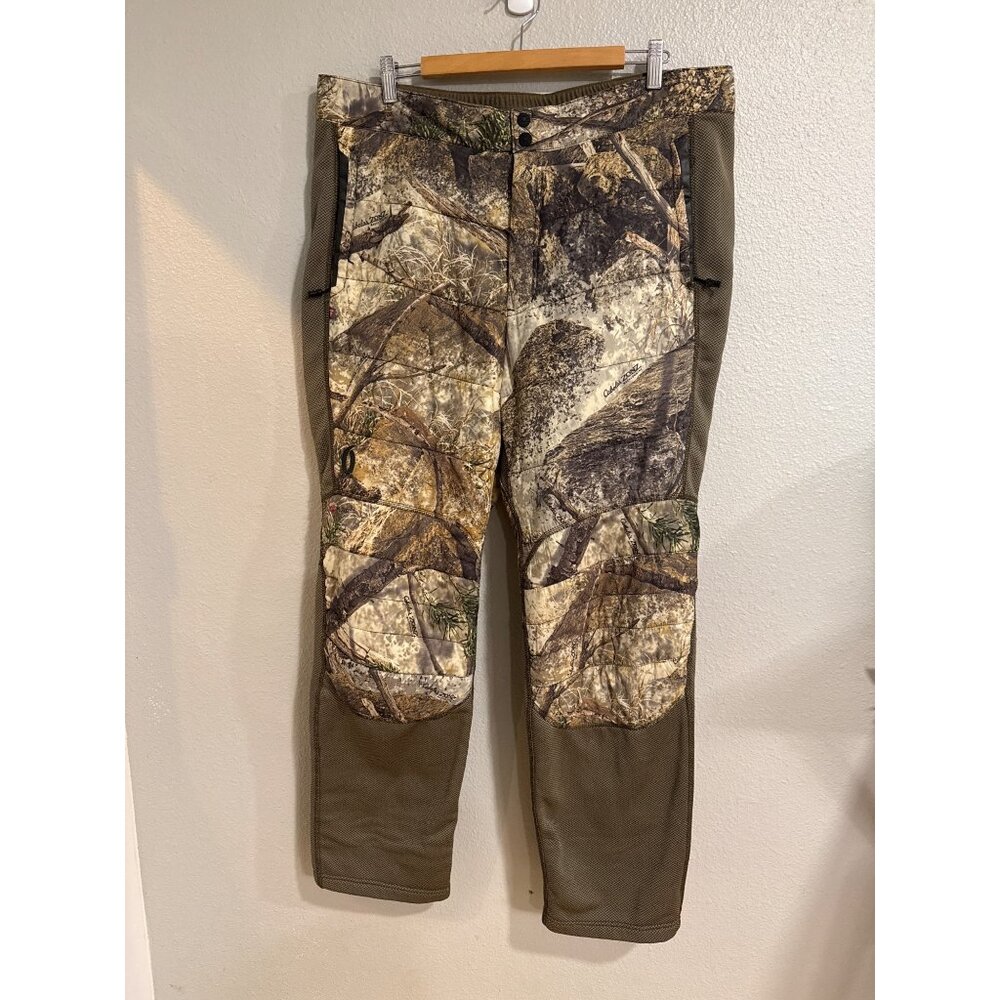Cabela's Instinct Hunting Pants Mens 42 Brown Camo Excellent‎ Polartec Lined